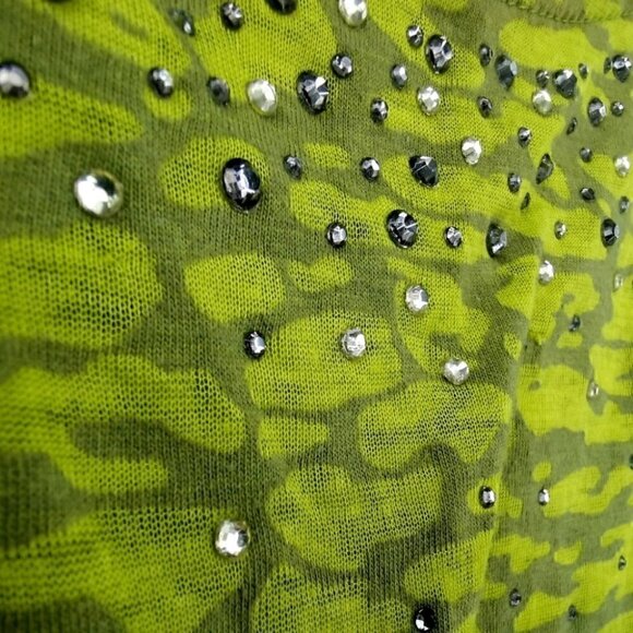 Ruby Rd. Women's 1X Green Round Light Blouse - Picture 5 of 12